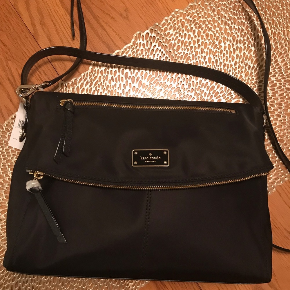 ♠️ Kate Spade ♠️ black nylon Wilson road bag